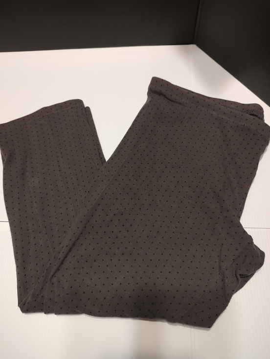 LC Lauren Conrad Pants - 🩶🐈‍⬛🩶 Adorable Comfy Charcoal Grey & Black Polka Dot Capri Yoga Leggings - S